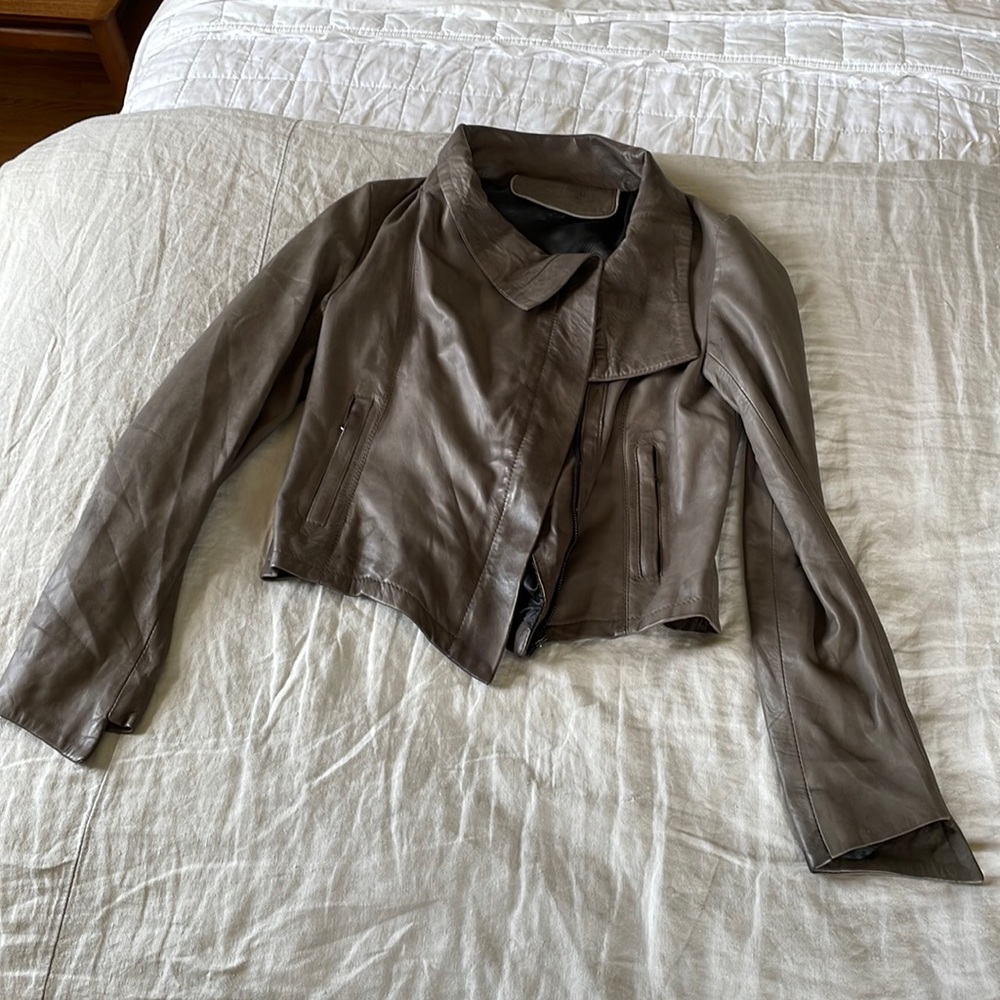 Gray Leather Jacket - image 1